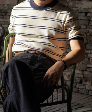 Crew Neck Stripe Breton Shirt