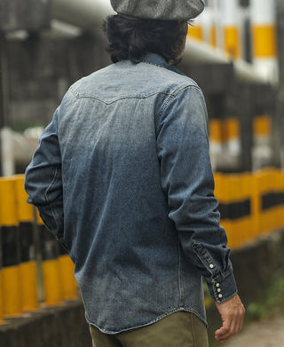 1950s Slub Denim Western Shirt