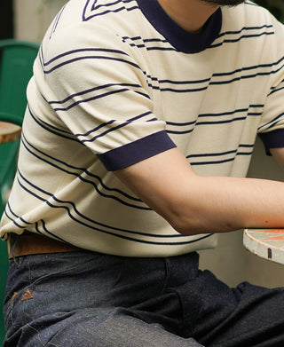 Crew Neck Stripe Breton Shirt