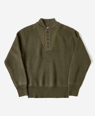 US Army High Neck Wool Sweater - Olive