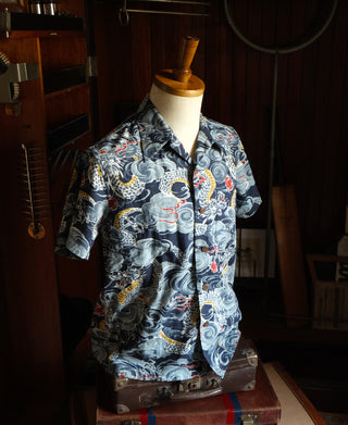 1940s Japanese Cloud Dragon Aloha Shirt