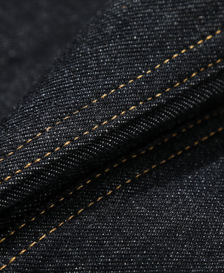 14 oz Selvedge Basic Straight-Fit Jeans - Black