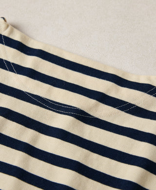 Breton Stripe T-Shirt - Apricot/Navy