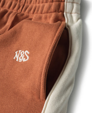 Classic Straight-Leg Striped Logo-Embroidered Cotton-Terry Sweatpants - Orange