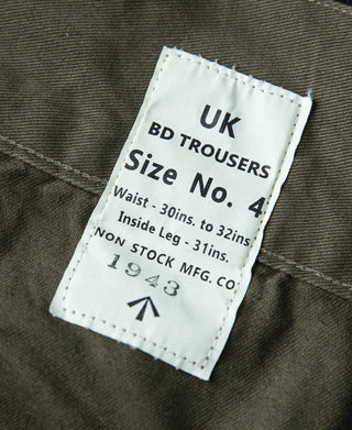 1943 British Army KD & JG Gurkha Bermuda Pants - Olive