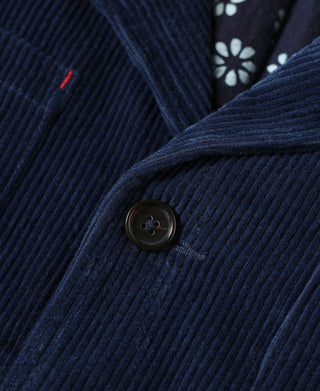 French Indigo-Dyed Corduroy Work Jacket