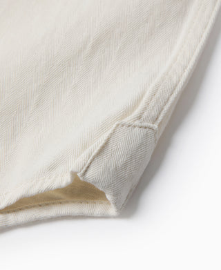 White Cotton-Linen Button-Down Shirt