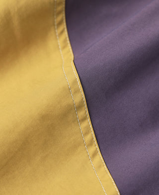 Two-Tone Beach Swim Trunks - Purple/Mustard