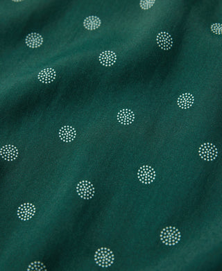 Lot 220 Dotted Open Collar Shirt - Dark Green