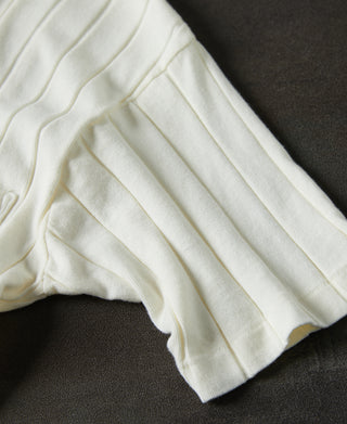 Lot 105 Drop Needle Ribbed Pocket T-Shirt - Ivory