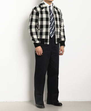 Lot 356 Buffalo Plaid Wool Ribbed Jacket - White/Black