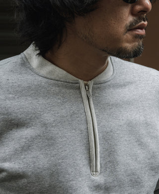 Racing Half-Zip Heavyweight Fleece Sweatshirt - Gray