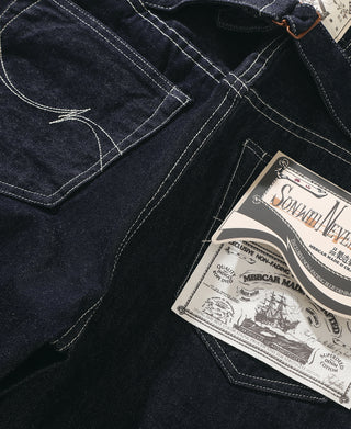 15 oz Indigo Selvedge Straight Leg Denim Jeans