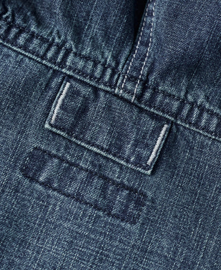 1940s USN Denim Deck Smock - Washed Indigo