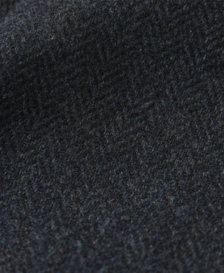 Blue-Gray Herringbone Tweed Suit Jacket