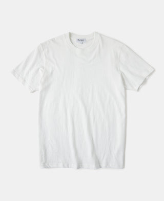 Classic Fit Loopwheel Slub Cotton T-Shirt - White