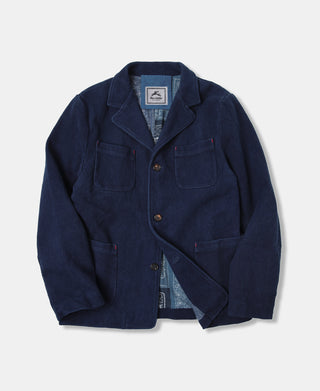 French Indigo-Dyed Sashiko Work Jacket