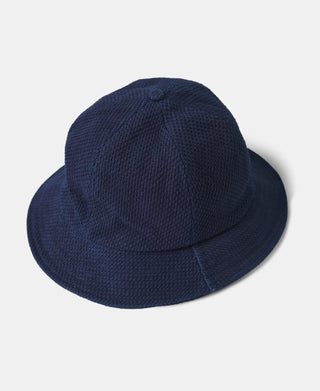 Indigo-Dyed Sashiko Bucket Hat