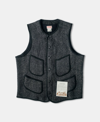 1930s Salt & Pepper Beach Cloth Wool Vest