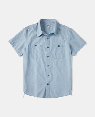 Military Wash Chambray Short Sleeve Workshirt