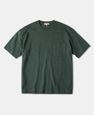 9.3 oz Cotton Oversize Tubular Pocket T-Shirt - Dark Green