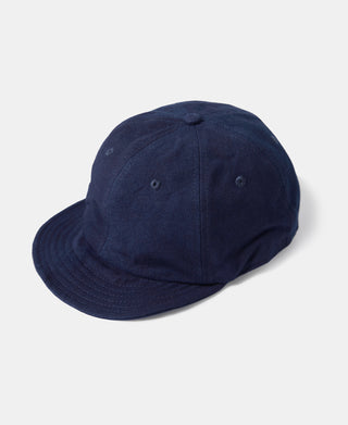 Indigo-Dyed Cotton-Linen Ball Cap