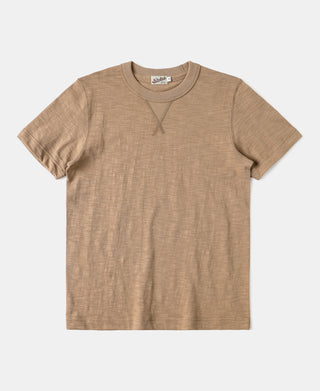 Heavyweight US Cotton Gusset Tubular T-Shirt - Sand