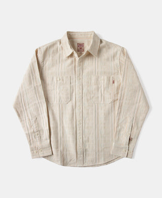 Textured Striped Pocket Button-Down Shirt