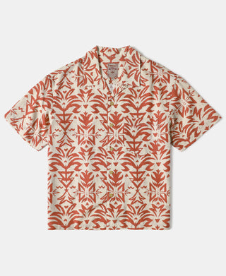 Plants Print Cuban Collar Aloha Shirt