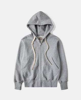 17.5 oz Terry Cloth Zip-Up Hoodie - Gray