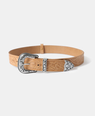 Arabesque Carved Belt - Natural