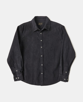 Regular Fit 11 Wale Corduroy Overshirt - Vintage Black