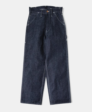 Slub Pearl Yarn Indigo Denim Carpenter Pants