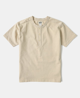 10.6 oz Cotton Short Sleeve Henley T-Shirt - Apricot