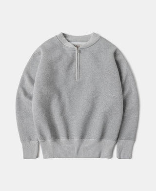 Racing Half-Zip Heavyweight Fleece Sweatshirt - Gray