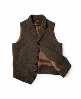 Brown Tweed Hunting Vest