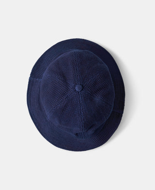 Indigo-Dyed Sashiko Bucket Hat