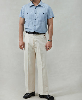 Military Wash Chambray Short Sleeve Workshirt