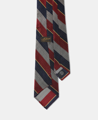 LOT 604 Silk Tie - Wine Red/Navy