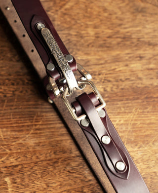 Horween Cavalry Belt - Burgundy