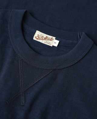 Heavyweight US Cotton Gusset Tubular T-Shirt - Indigo