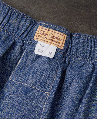 1950s Retro Salt & Pepper Boxer Shorts - Blue