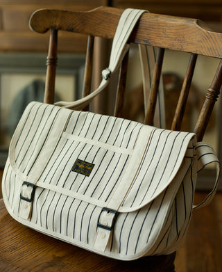 Striped Selvedge Cotton Messenger Bag