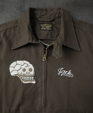 Skull Embroidery Vietnam Souvenir Jacket