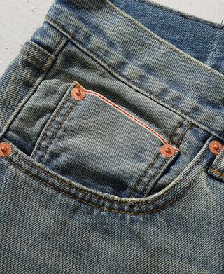 14 oz Repaired Selvedge Denim Flared Jeans