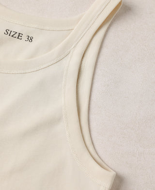 Military Cotton Tank Top - Apricot