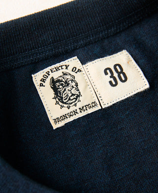 1930s Slanted Pocket Tubular T-Shirt - Navy