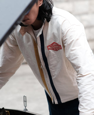 1960s Racer Short Cut Jacket - White