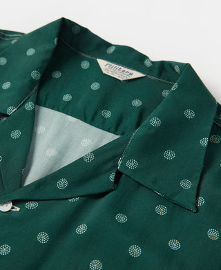 Lot 220 Dotted Open Collar Shirt - Dark Green