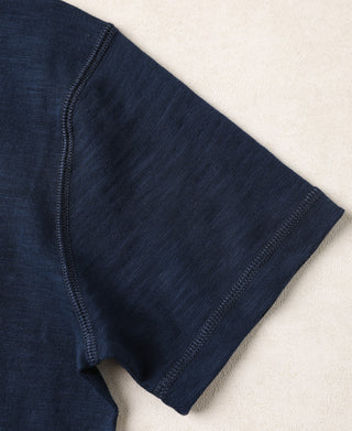 Heavyweight US Cotton Gusset Tubular T-Shirt - Indigo